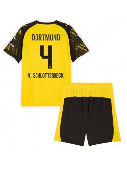 Billige Borussia Dortmund Nico Schlotterbeck #4 Hjemmedraktsett Barn 2025-26 Kortermet (+ Korte bukser)